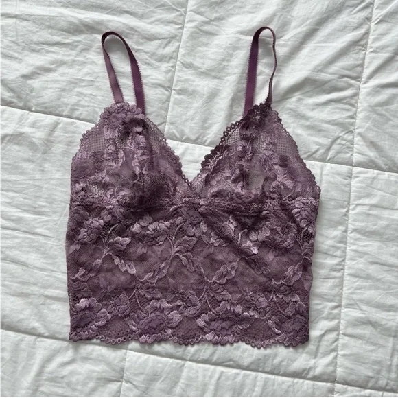 VICTORIA’S SECRET Lavender Lace Bralette Top Size Small - Picture 9 of 16